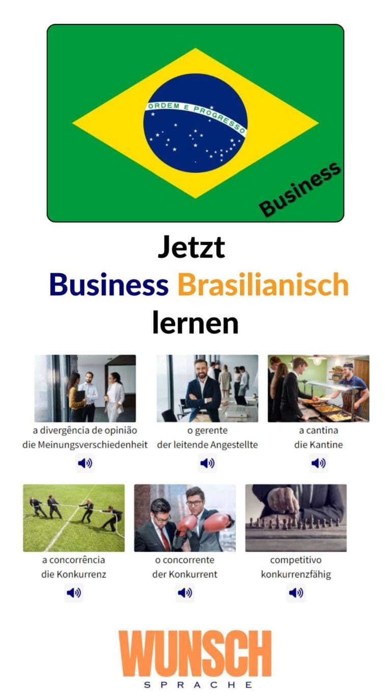Business Brasilianisch lernen Pinterest