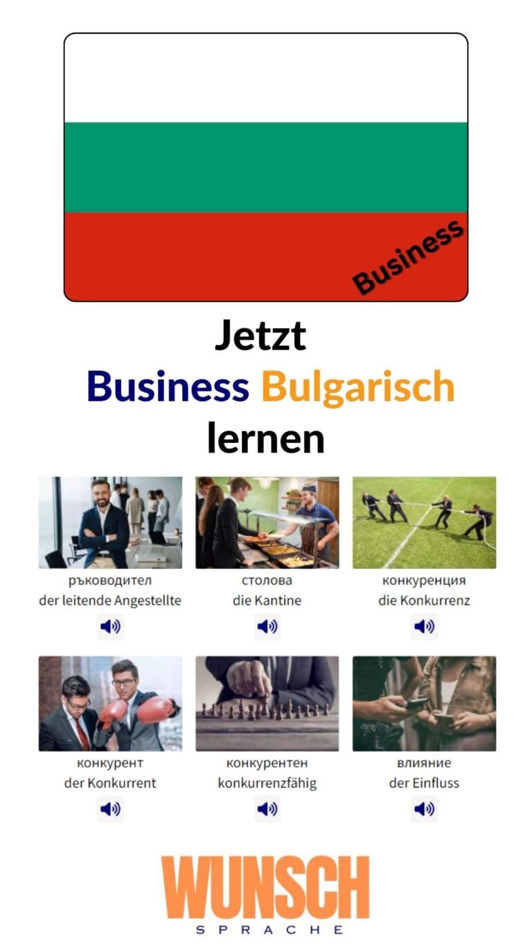 Business Bulgarisch lernen Pinterest