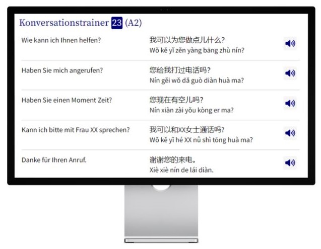 Business Chinesisch lernen Konversationstrainer Desktop