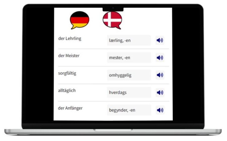 Business Dänisch lernen Vokabeln Laptop