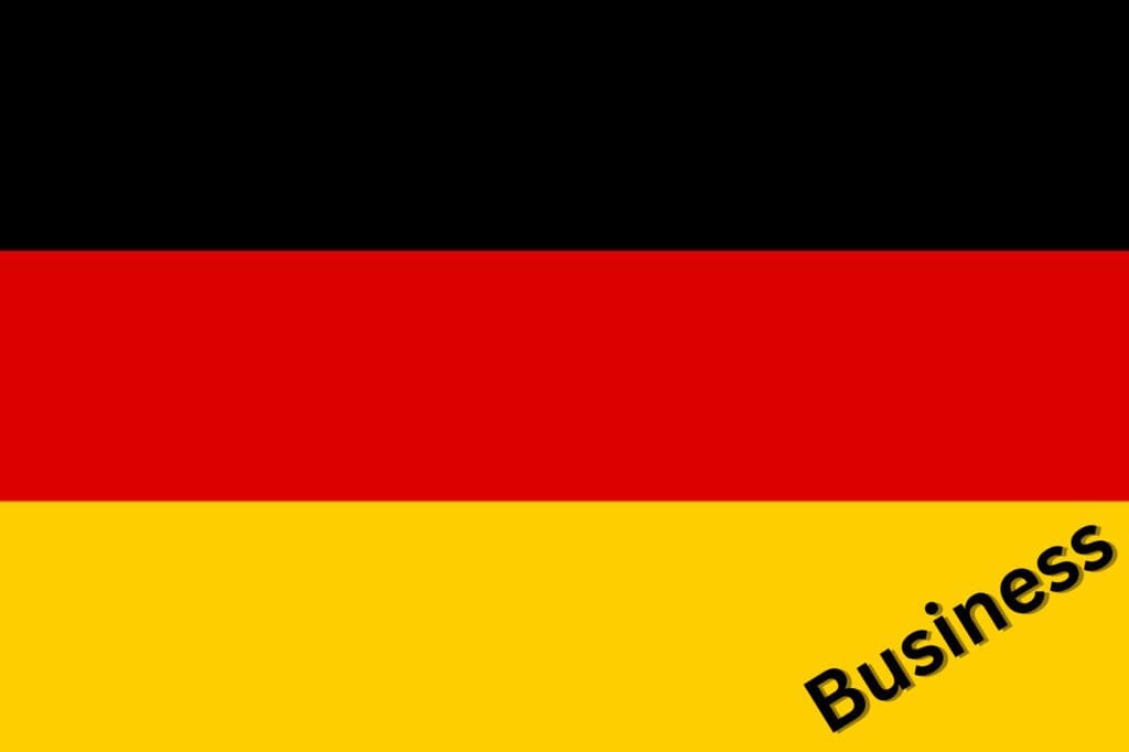 Business Deutsch lernen Flagge Deutschland