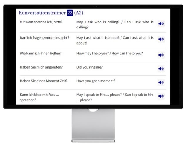 Business Englisch lernen Konversationstrainer Desktop