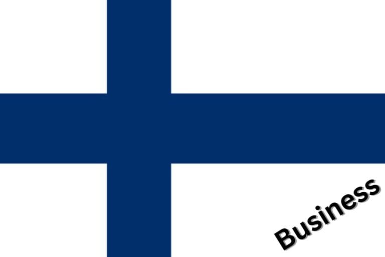Business Finnisch lernen Flagge Finnland