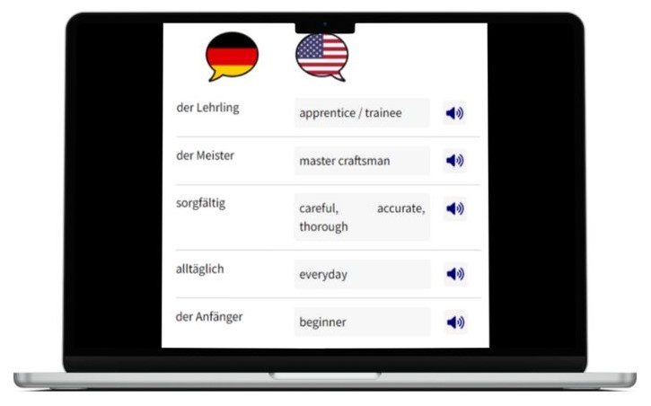 Business Deutsch auf Amerikanisch lernen Vokabeln Laptop