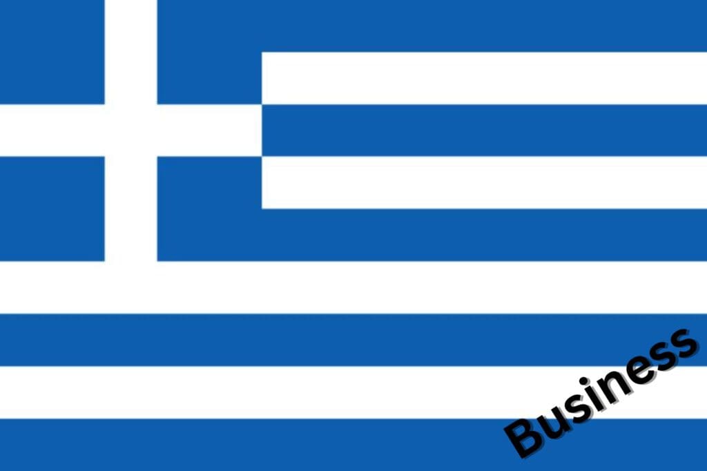Business Deutsch auf Griechisch lernen Flagge Griechenland