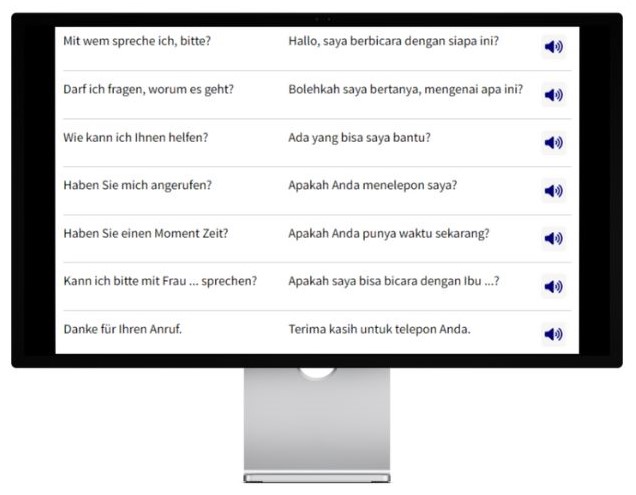 Business Deutsch auf Indonesisch lernen Konversationstrainier Desktop