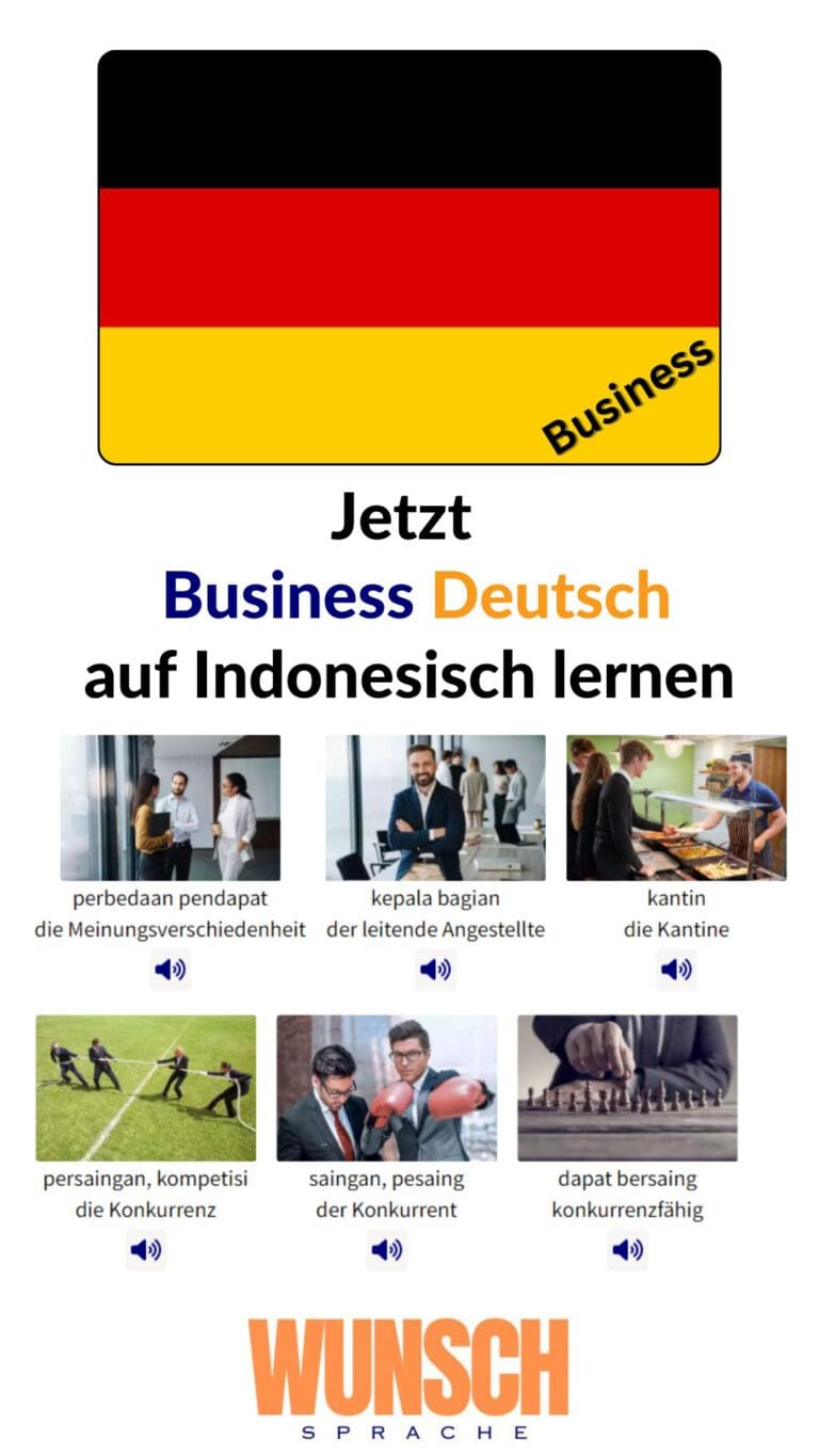 Business Deutsch auf Indonesisch lernen Pinterest