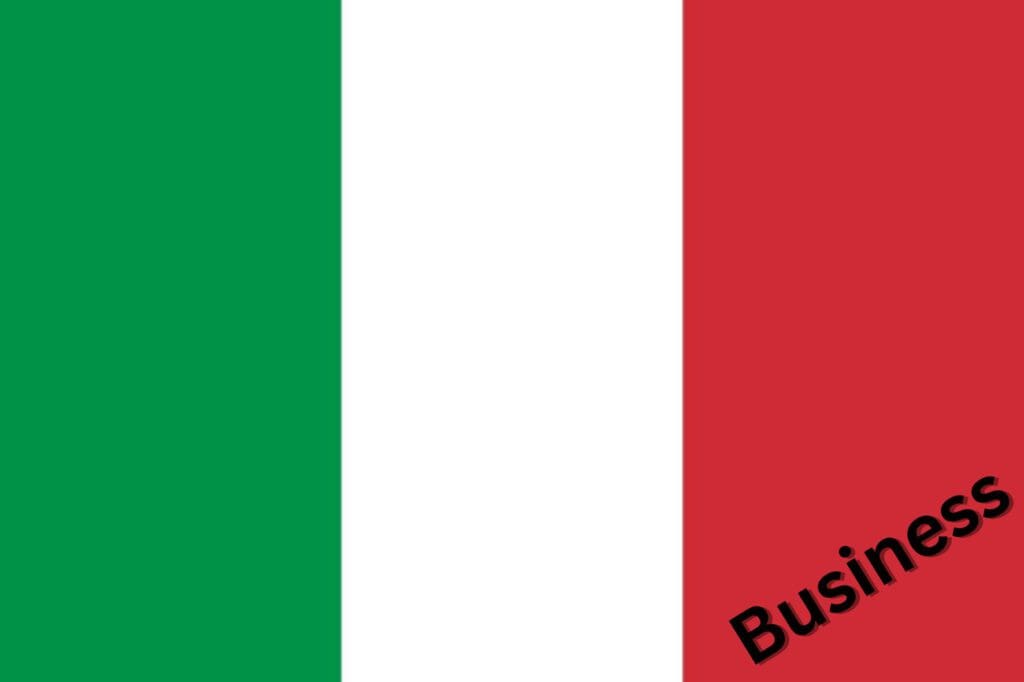 Business Deutsch auf Italienisch lernen Flagge Italien