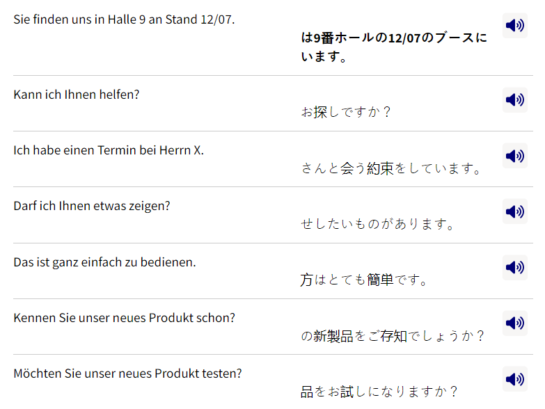 Business Deutsch auf Japanisch lernen Dialogtext Beispielsätze