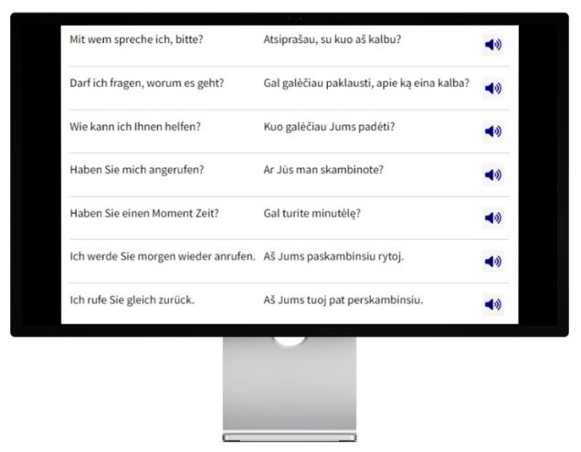 Business Deutsch auf Litauisch lernen Konversationstrainier Desktop