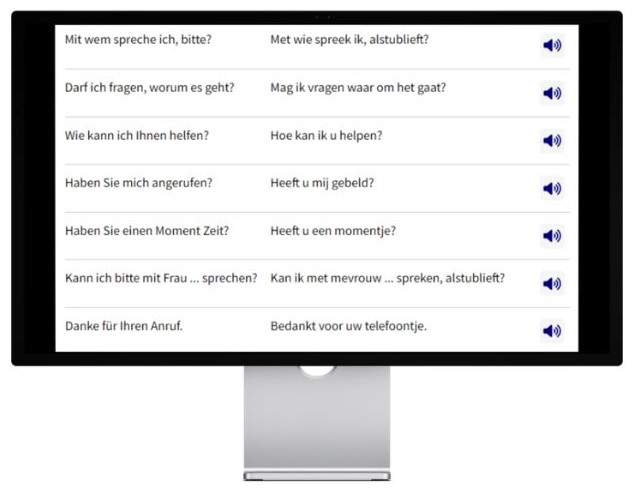 Business Deutsch auf Niederländisch lernen Konversationstrainier Desktop