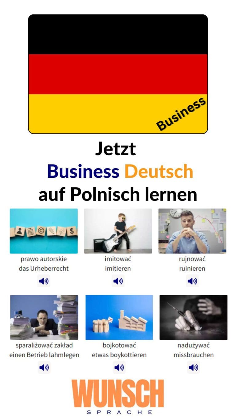 Business Deutsch auf Polnisch lernen Pinterest