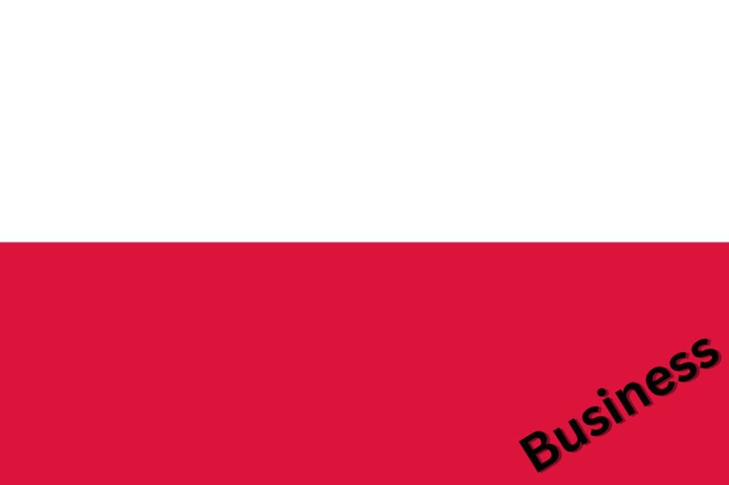 Business Deutsch auf Polnisch lernen Flagge Polen
