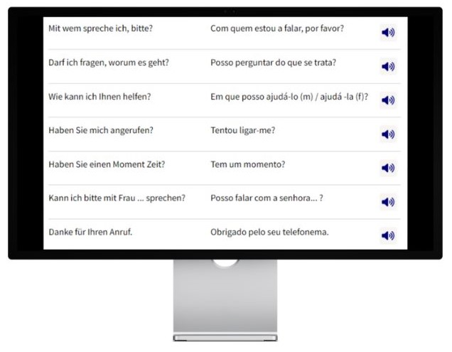 Business Deutsch auf Portugiesisch lernen Konversationstrainier Desktop