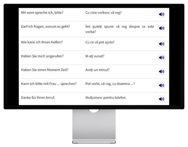 Business Deutsch auf Rumänisch lernen Konversationstrainier Desktop