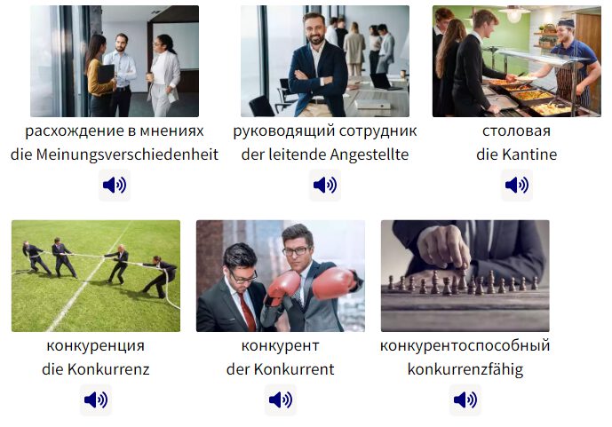 Business Deutsch auf Russisch lernen Vokabelbilder Geschäftsleben