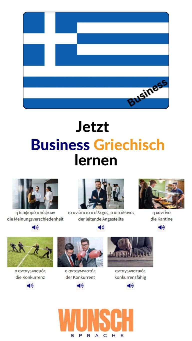 Business Griechisch lernen Pinterest