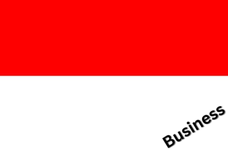 Business Indonesisch lernen Flagge Indonesien