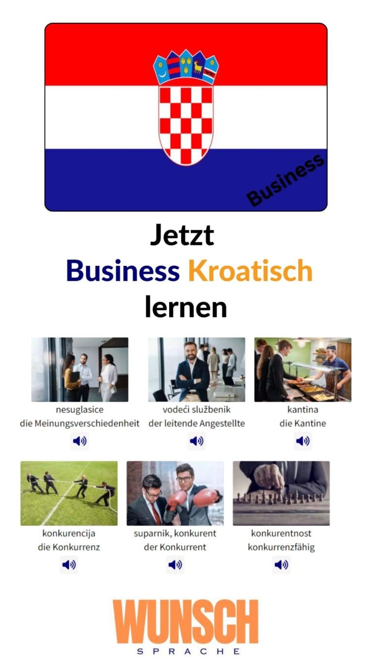 Business Kroatisch lernen Pinterest
