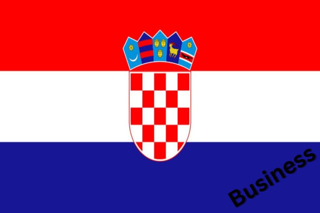 Business Kroatisch lernen Flagge Kroatien