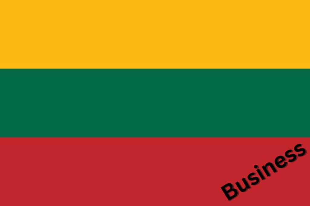 Business Litauisch lernen Flagge Litauen