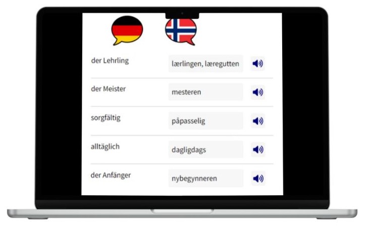 Business Norwegisch lernen Vokabeln Laptop