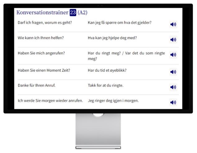 Business Norwegisch lernen Konversationstrainer Desktop