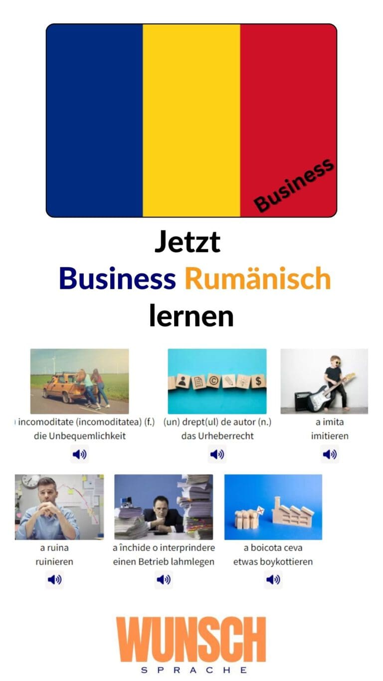 Business Rumänisch lernen Pinterest