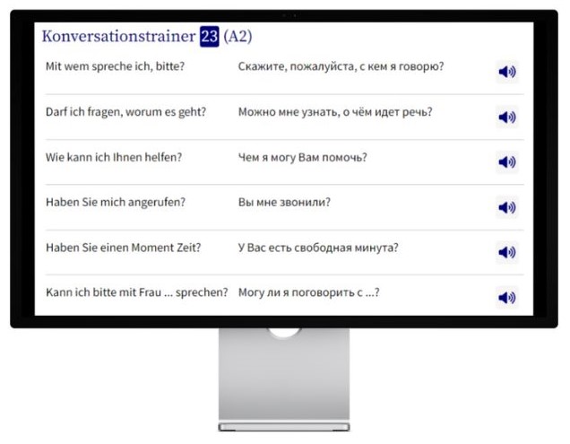 Business Russisch lernen Konversationstrainer Desktop