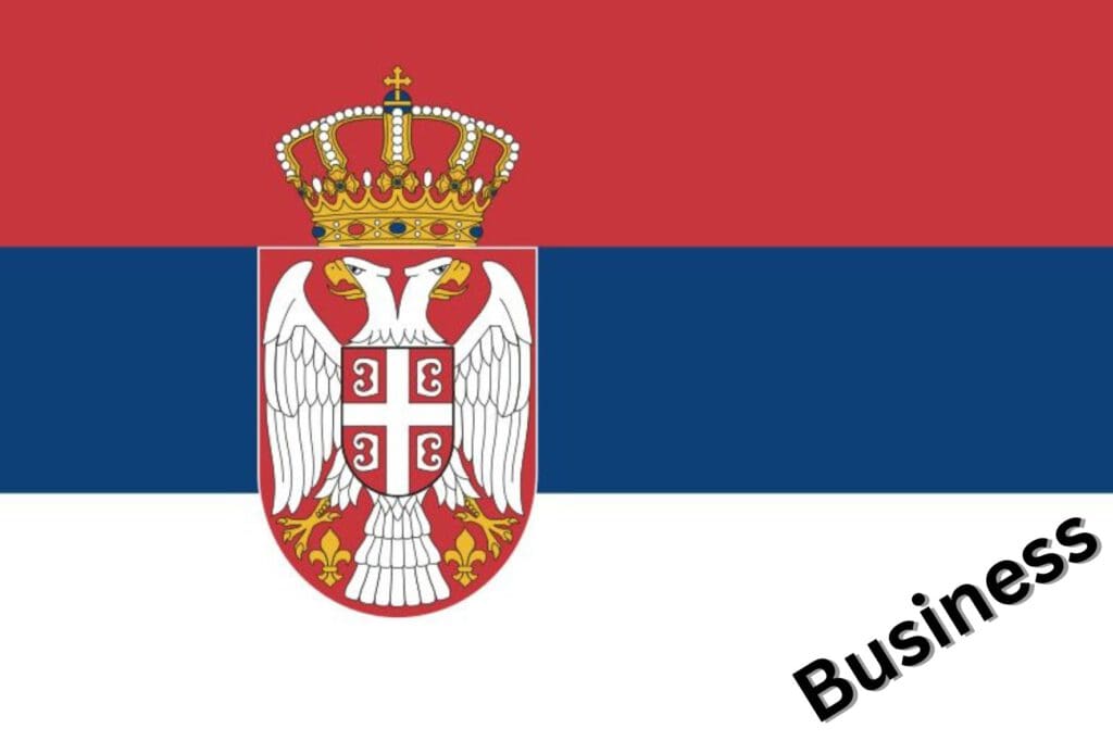 Business Serbisch lernen Flagge Serbien