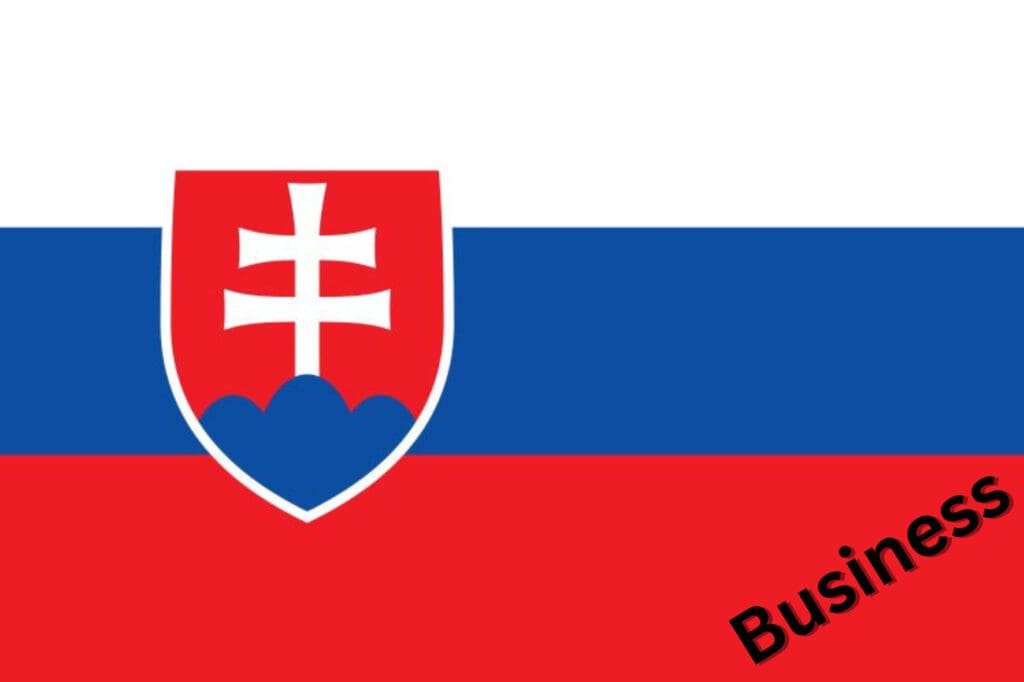 Business Slowakisch lernen Flagge Slowakei