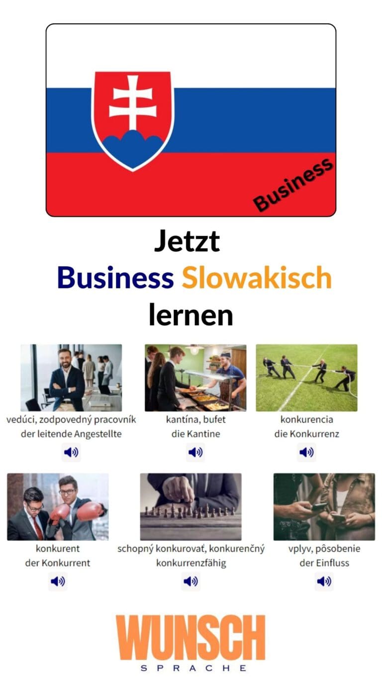 Business Slowakisch lernen Pinterest