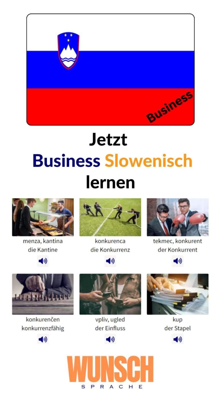 Business Slowenisch lernen Pinterest