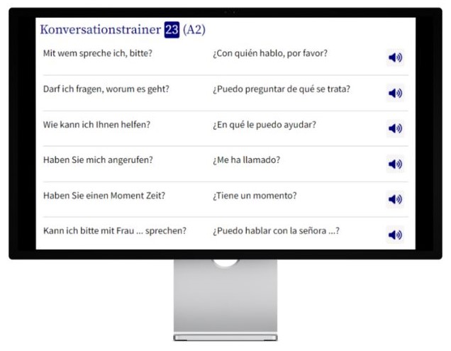 Business Südamerikanisch lernen Konversationstrainer Desktop