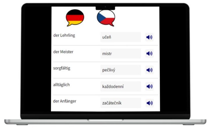 Business Tschechisch lernen Vokabeln Laptop