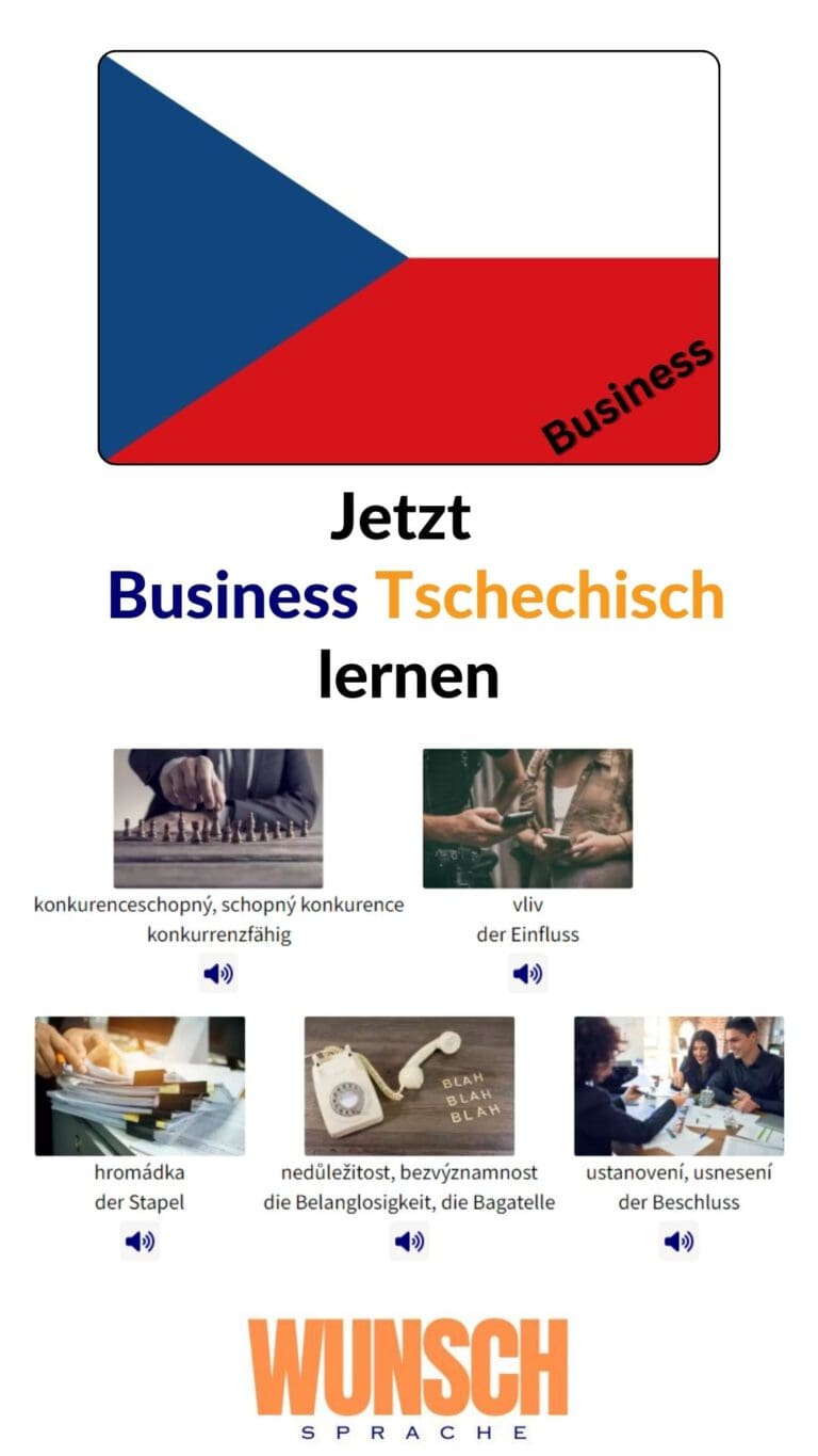Business Tschechisch lernen Pinterest