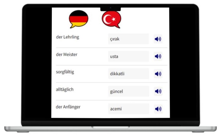 Business Türkisch lernen Vokabeln Laptop