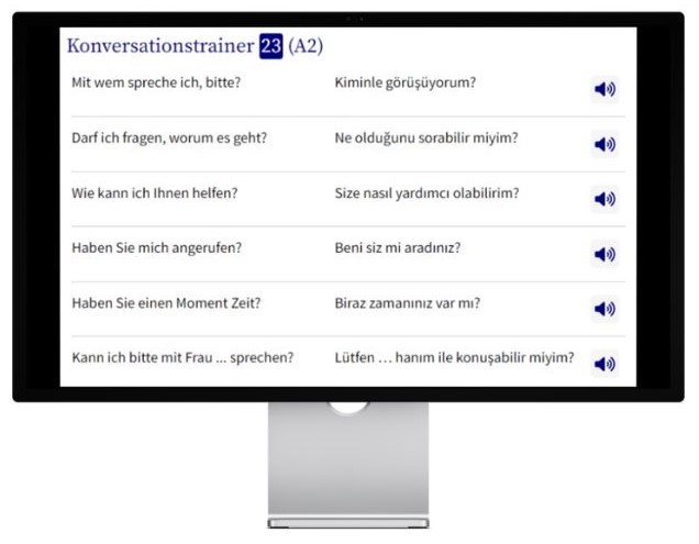 Business Türkisch lernen Konversationstrainer Desktop