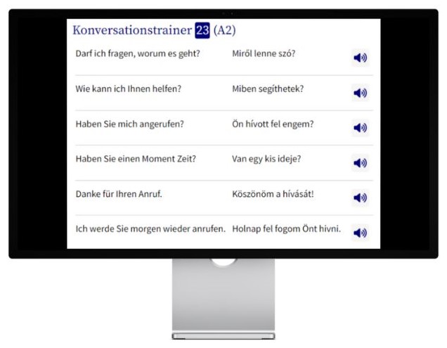 Business Ungarisch lernen Konversationstrainer Desktop