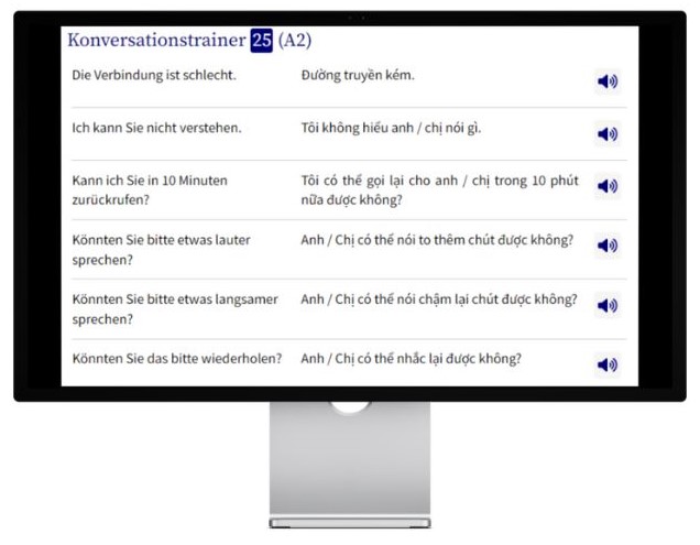 Business Vietnamesisch lernen Konversationstrainer Desktop