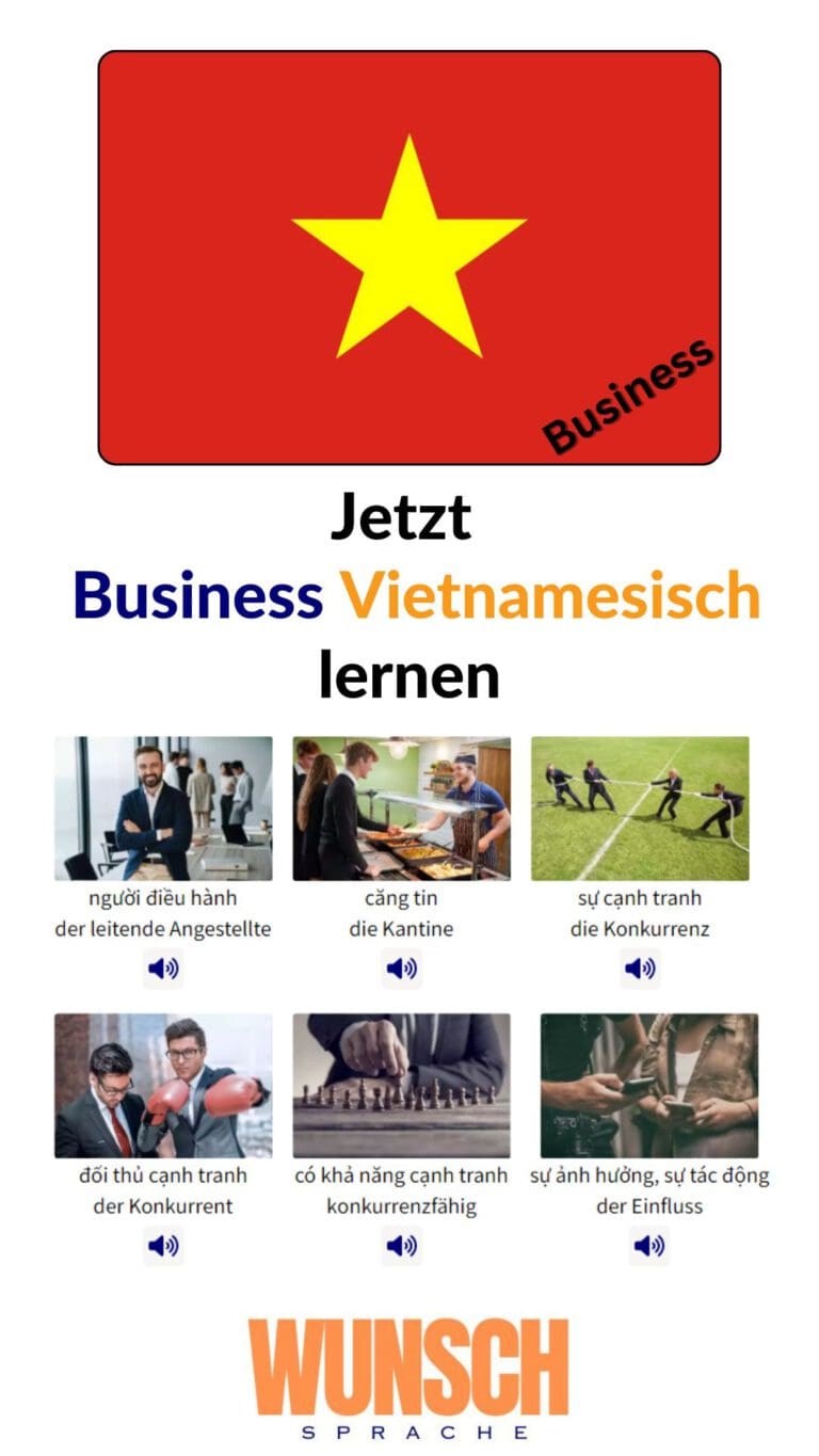 Business Vietnamesisch lernen Pinterest