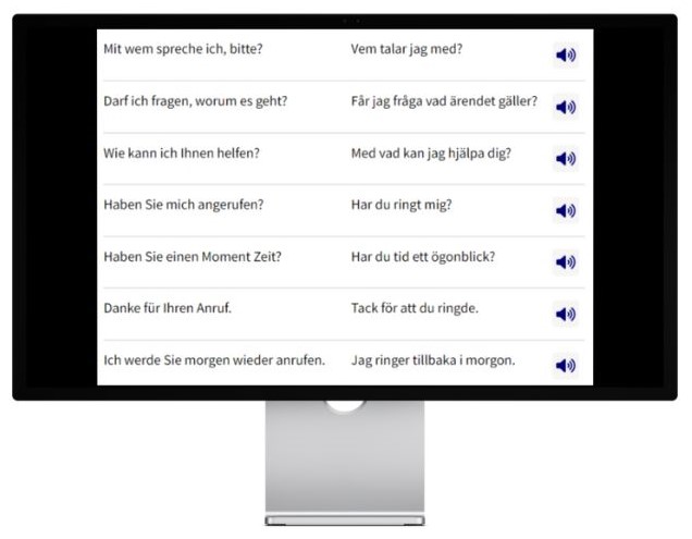 Business Deutsch auf Schwedisch lernen Konversationstrainier Desktop