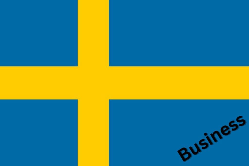 Business Deutsch auf Schwedisch lernen Flagge Schweden