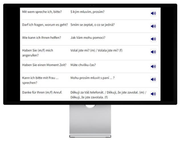 Business Deutsch auf Tschechisch lernen Konversationstrainier Desktop