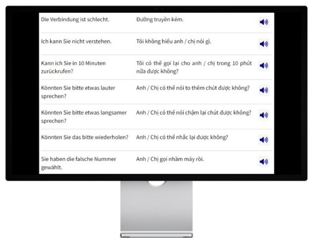 Business Deutsch auf Vietnamesisch lernen Konversationstrainier Desktop