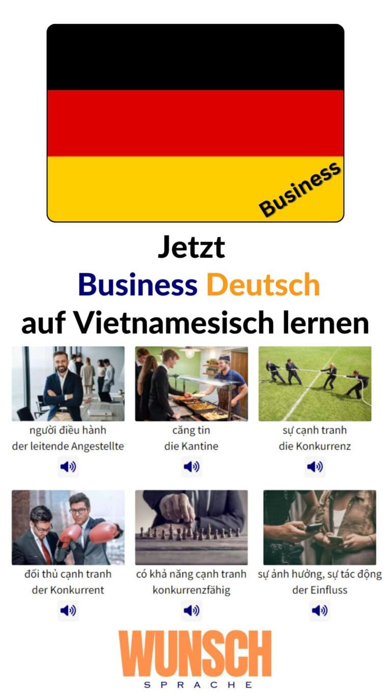 Business Deutsch auf Vietnamesisch lernen Pinterest