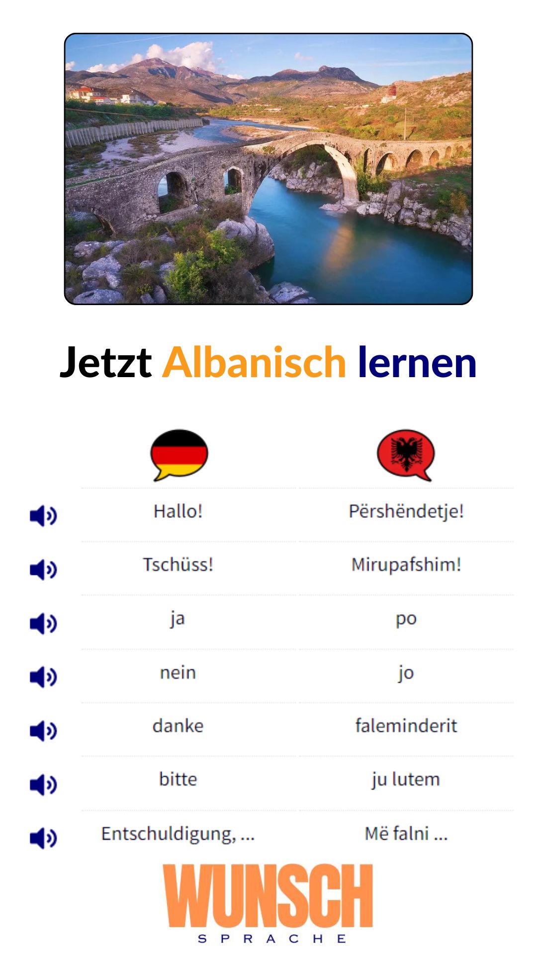 🇦🇱 Albanisch lernen - wunschsprache.de