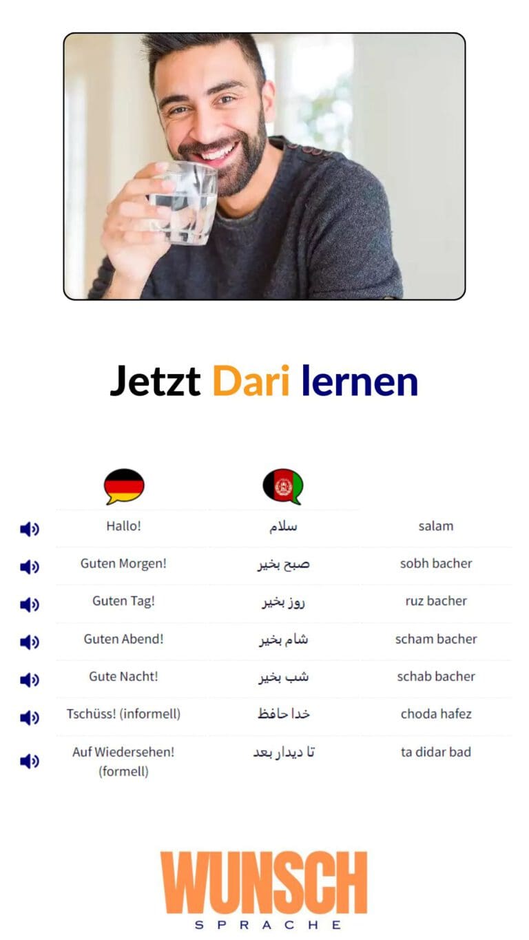 Dari lernen Pinterest Personen - wunschsprache.de