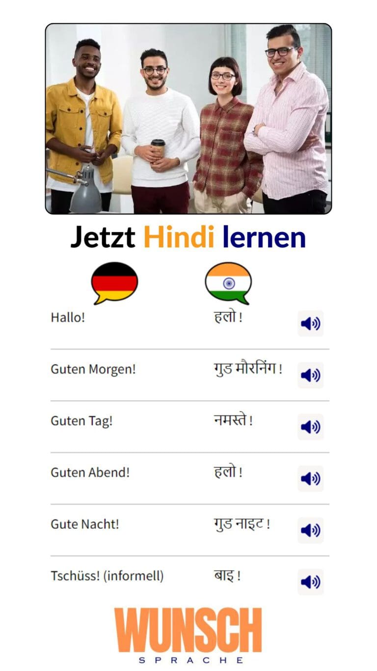 Hindi lernen Pinterest Personen - wunschsprache.de