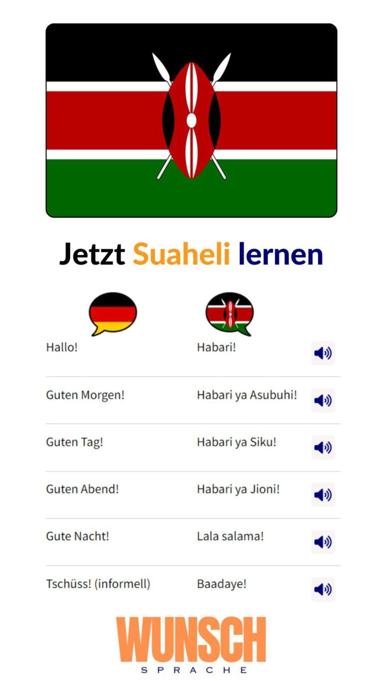 Suaheli lernen auf Pinterest merken - wunschsprache.de